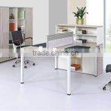 Modern Office Workstation for Two People With Book Shelf With Four Legs E-514 thumbnail-1
