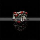 2016 New Design Plating Silver With Resin Diamond Ring thumbnail-5