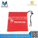 High performance red nylon drawstring bag