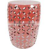 Aluminium Stool Red Table Aluminum Stool Metal Stool Colored Stools Flower Cut Design thumbnail-1