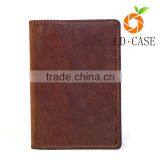 Wholesale Men Vintage Brown Cow Genuine Leather Travel Document Passport Holder Wallet