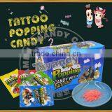 FRUIT FLAVOR CARTOON POPPING CANDY WITH TATTOO