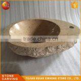 Natural Stone Made Mix Color Stone Basin thumbnail-6