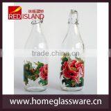 lL Nice Peony Pattern Juice Bottle thumbnail-2