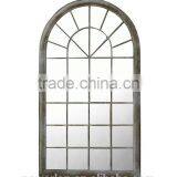 Classic Style Wrought Iron Framed Wall Mounted Decorative Mirror For Home Park Patio thumbnail-1