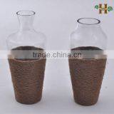 Natural Hemp Rope Decoration Glass Vase,beautiful Glass Vase thumbnail-1
