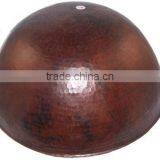 Big Weathered Hammered Copper Bowl thumbnail-2