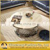 New Model Rose Golden Round Coffee Table Tea Table thumbnail-5