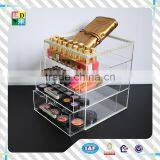 2015modern Design Acrylic Make up Container With High Quality/good Sale High Transparent Acrylic Cosmetic Display Box From China thumbnail-1