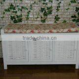 New Design Wooden Shoe Cabinet Design With a Chair to Sit on thumbnail-2