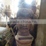 hand carved antique imitation buddha head decorative sculpture