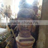 Hand Carved Antique Imitation Buddha Head Decorative Sculpture thumbnail-1