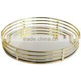 Stainless Steel & Glass Round Fancy Tray thumbnail-1