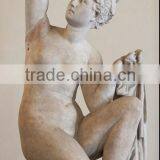 The Western Naked Lady Squat Marble Statue thumbnail-1