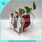 New Design Small Acrylic Finsh Tank With Photo Frame