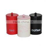 Powder Coated Metal Kitchen Storage Jar Container Set of 3 thumbnail-1