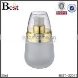 30ml China Frosted Cosmetic Lotion Glass Bottle With Silver Aluminum Pump Cosmetic Packaging Wholesale thumbnail-3