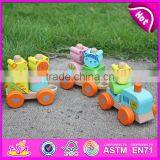 2015 Hot Sale Wooden Blocks Train Set Toys Animal Vehicles Toys,Cute Wooden Animal Blocks Train Toy,Pull Line Train Toy W04A066 thumbnail-4