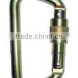 Captive Pin Steel D Scaffolding Triple Lock Rescue Carabiner Hook thumbnail-4