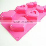 10115 6 Pcs Hearts Shape Silicone Cake Mold thumbnail-5