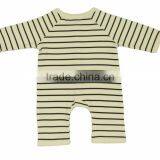 Organic Cotton New Design Baby Lace Rompers and 100% Soft Black Stripes Romper for Babies With Baby Infant Hooded Rompers thumbnail-2