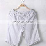 Summer Comfortable Casual Mens Beach Shorts Plain Linen Shorts thumbnail-4