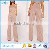 Wholesale Two Piece Set Sexy Crop Top and Wide Leg Trousers for Women thumbnail-1