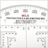 6 Inch Military Protractor for Soldiers Training, Transparent High Quality Protractor for Military, Half Moon Shape #KMP-1 thumbnail-2