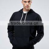 2016 Custom With Hood Raglan Sleeves Pouch Pocket Black Men's 100% Cotton Casual Breathable Oversized Plain Design Hoodies thumbnail-1