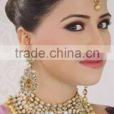 KUNDAN Pearl BRIDAL Necklace EARRING Set thumbnail-1