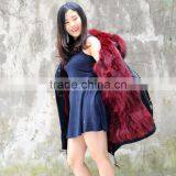 CX-G-P-12E 2017 Fashion Real Fox Fur Inside Women Clothes Coat Fur Parka thumbnail-4