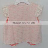Baby Girls Pink and White Stripes Inner Knit Waistcoat for Autumn thumbnail-2