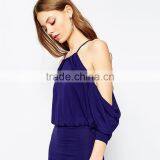 Cold Shoulder Bodycon Midi Dress thumbnail-3