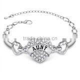High End Crystal Chian Bracelet Handmade Lobster Clasp Bracelet for Aunt Gifts thumbnail-1