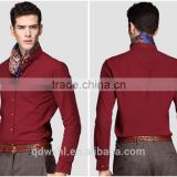 2017 long sleeve french cuff bespoke dress men's shirt custom man suit made to measure shirt