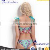 Girl's Lovely Falbala Two Piece Swimwear in Three Colors. thumbnail-4