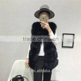 Super Quality New Style 2016 Spring Fall Women's Long Real Fox Fur Vest Blue Fox Fur Jacket Natural Fox Fur Waistcoat thumbnail-4