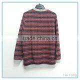 Fashion Design Printed Teen Girls Stipped Sleeve and Back T Shirt, Factory OEM Made Long Sleeve T Shirt thumbnail-2