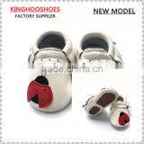 New Arrival Leather Rubber Sole Baby Moccasins thumbnail-1