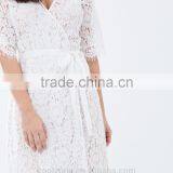 Regular Fit Adjustable Straps Wrap Front Lace Robe Fashion Sleeping Robe for Women 2016 thumbnail-5