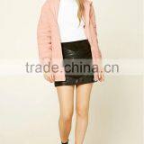 Guangzhou Shandao OEM High Quality Design Winter Women Long Sleeve Pink Shearling Real Mink Fur Coat thumbnail-5