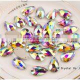 Teardrop Sew on Crystal ab Rose AB Flat Back Sew on Rhinestones Beads for Dress thumbnail-2