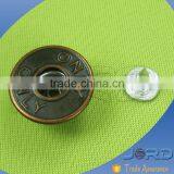 Plating Zinc Alloy Metal Red Antique Copper Screw Jeans Button for Denims thumbnail-2