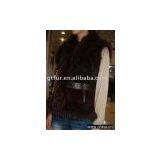Rabbit Fur Waistcoat With Raccoon Collar thumbnail-1