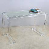 Modern Office Desk Clear Acrylic Working Table Computer Desk thumbnail-3