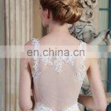 Exquisite Appliqued and Beaded See Through Back Mermaid Lace Straps Tulle Wedding Dress Bridal Gown thumbnail-5