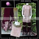 India & Pakistan Exclusive pearl net outfit with ghararah for excellent and elegant look for lady.