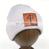 Custom Organic Bamboo Knitted Hat Beanie With Logo Flat Embroidery thumbnail-4