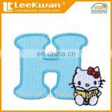 H Letter Embroidery Applique With Iron-on Backing thumbnail-1