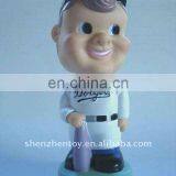 Plastic baseball bobble head figure